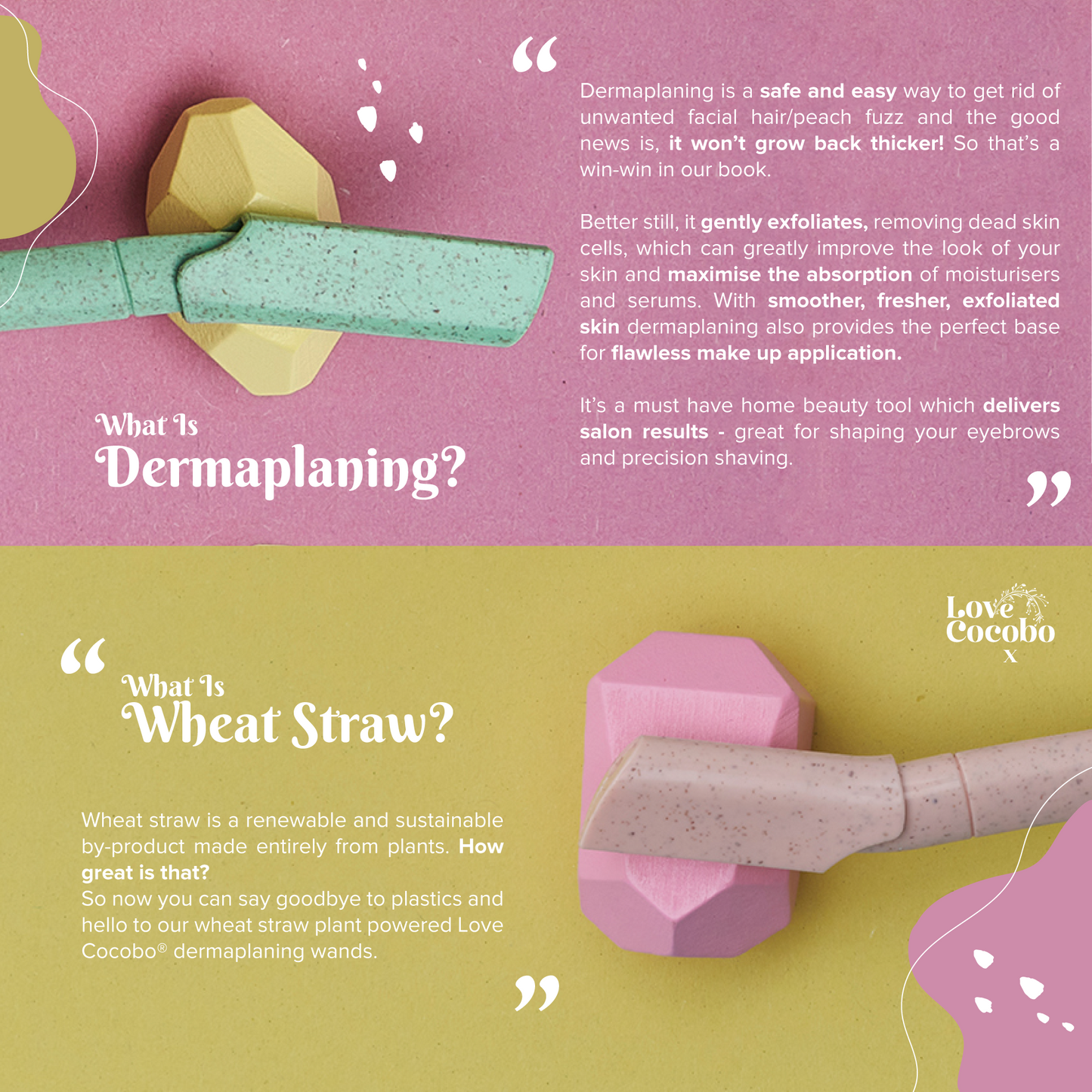 Love Cocobo Dermaplaning Tools 6 Pack, 2 Sizes